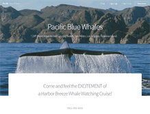 Tablet Screenshot of pacificbluewhales.com